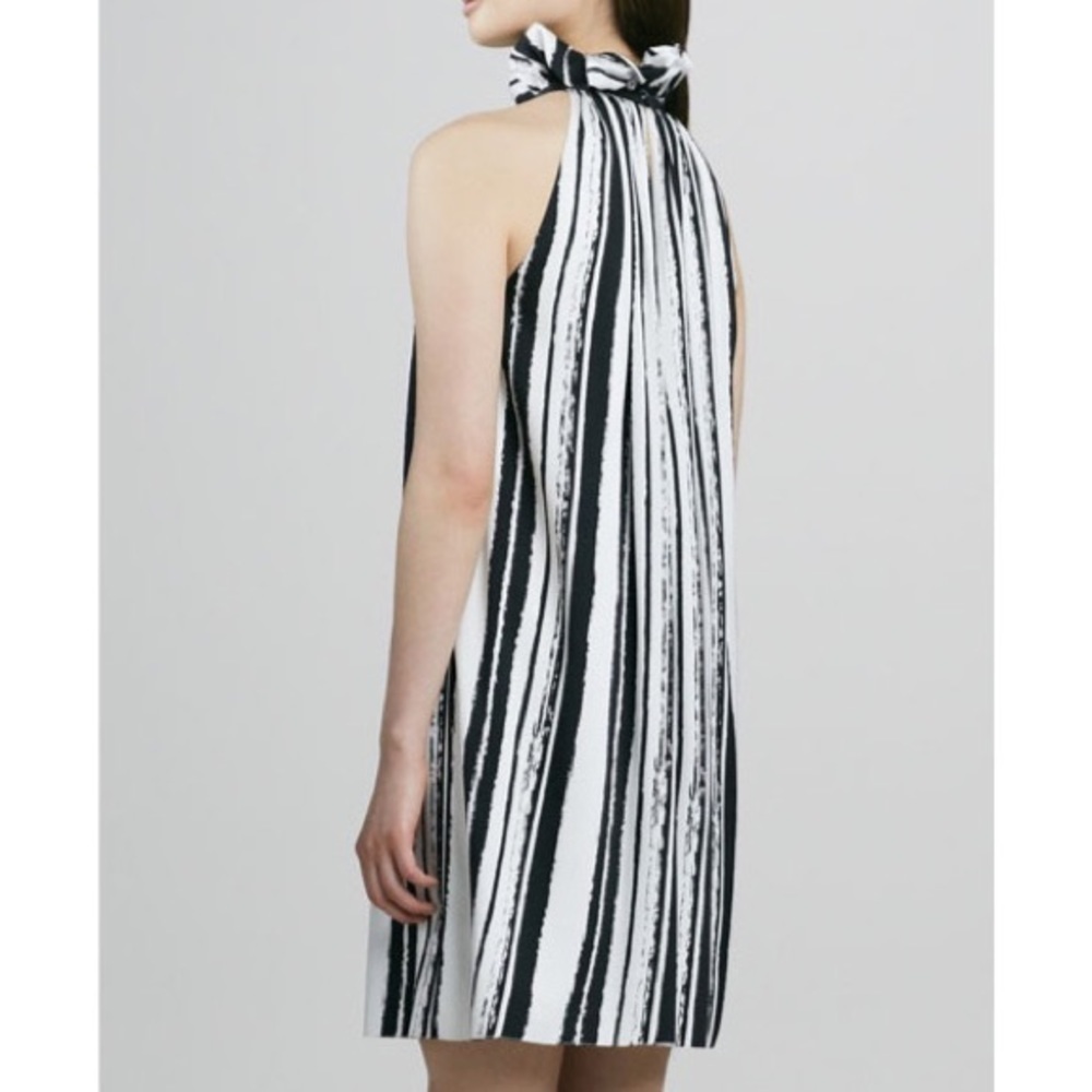 RACHEL ZOE Muse Striped Ruffle Halter Dress - Picture 2 of 9